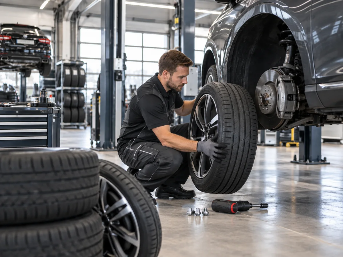 Professioneller Reifenservice und Räderwechsel in der Kfz-Werkstatt