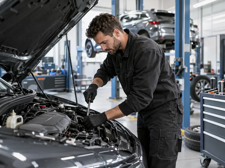 AutoRepairZone Mechaniker bei Wartung und technischer Reparatur